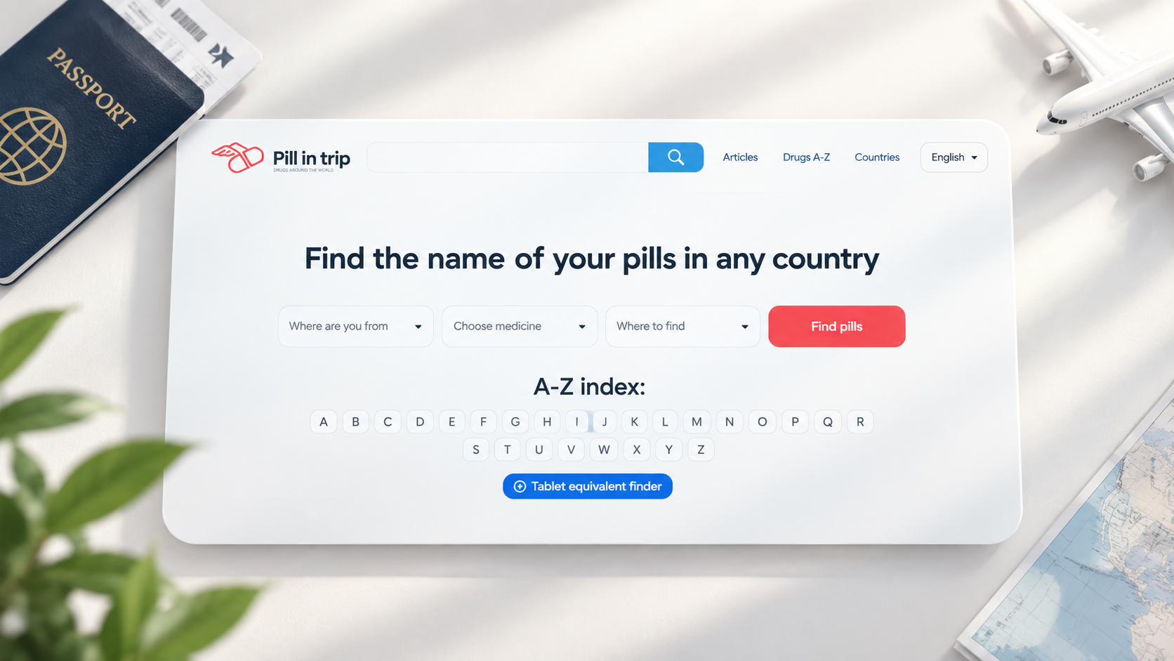 Pill in Trip — recherche d'équivalents de médicaments et de pharmacies de garde dans le monde entier Aperçu 1